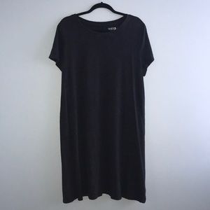 Black distressed dress